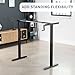 VIVO Black Manual Height Adjustable Stand Up Desk Frame with Hand Crank System, Ergonomic Standing 2 Leg Workstation, DESK-V101M