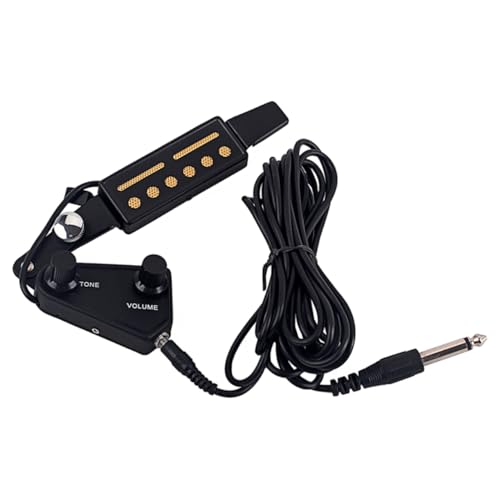 MUELODSIC サウンドホールピックアップ ギターピックアップトランスデューサーアンプ 低ノイズ設計 クラシックアコースティックギター用 音響強化 サウンドホール固定タイプ 演奏向けアクセサリー