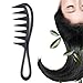 Produktbild Ogquaton Breite zähne kamm Kopfbedeckung Carbon Afro Kunststoff wellig Lange lockige Flauschige Haar Massage Pflege entwirren großen Salon Friseur kamm Styling Tool schwarz kreativ und nützlich