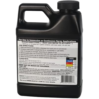 Rust911: Makes 2-Gallons of Rust Remover Dissolver - Economical, Safe-to-Use, No Acids - Fast Rust Removal Without Sanding or Harsh Chemicals - Ultra-Concentrated 16-Ounce Bottle