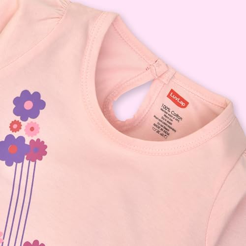 Image of LuvLap Baby Girls 100% Cotton Full Sleeve Girls Top Pack of 4
