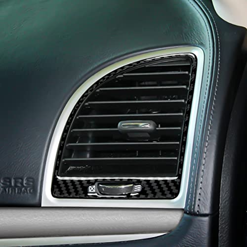 Image of Car Air Vent Outlet Cover Decals for 2015-2023 Chrysler 300 / 300C / 300S / Limited /Touring Accessories Carbon Fiber Interior Stickers