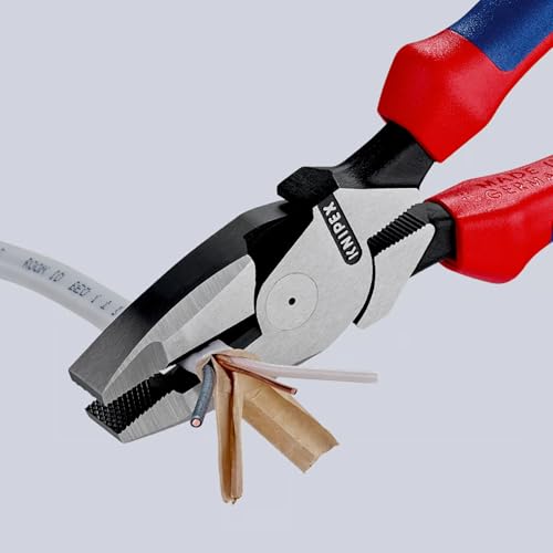 KNIPEX Kraft-Kombizange Lineman’s Pliers amerikanisches Modell auf SB-Karte mit Comfort-Griffen 240 mm, 09 02 240 SB