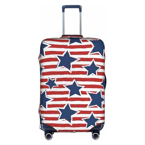 Housse de bagage élastique rayures rouges blanches fermeture éclair pour valise XL