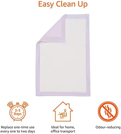 Amazon Basics 40-Pack Disposable Cat Litter Tray Liners with Quick-dry Surface - Purple, Unscented