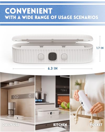 Mini Bag Sealer with 4 Adjustable Mode, 4000mAh Rechargeable Heat Sealer for Plastic Bags, Auto Shut-Off & Insulated Strips, Portable Heat Sealer for Snack, Chip, and Cookie Bag