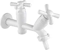 Torneira para Tanque e Máquina Cross 1/2''-3/4'' Branca - 300000453 - TIGRE - Torneira para Tanque e Máquina Cross 1/2''-3/4'' Branca - 300000453 - TIGRE
