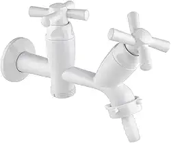 Torneira para Tanque e Máquina Cross 1/2''-3/4'' Branca - 300000453 - TIGRE - Torneira para Tanque e Máquina Cross 1/2''-3/4'' Branca - 300000453 - TIGRE