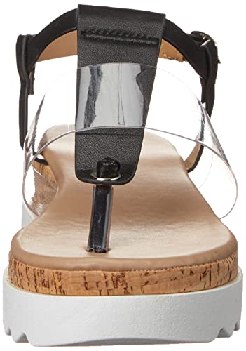 Yoki-Amelia-20 Women’s Lucite Cork Platform Sandal, Black, 8.5 M Us #TOP1