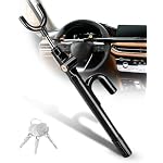 Tevlaphee Steering Wheel Lock Anti-Theft Device Security Car Lock Anti Theft Car Device Visible Antitheft Locking Devices Adjustable Car Wheel Lock for Cars with 3 Keys (Black)