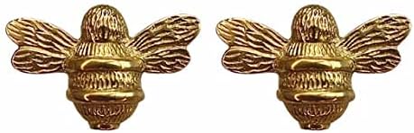 Brass bee 2 x Solid Drawer Knob Handles, Gold - Image 3