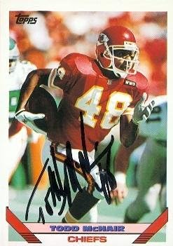 Autograph 120111 Kansas City Chiefs 1993 Topps No. 301 Todd McNair Autographed Football Card