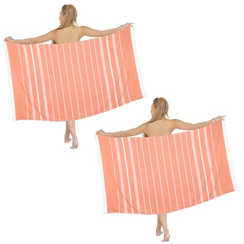 Dlebay Beach Towel 2 Pack,Sand Free Beach Towels Oversized 39 x 72