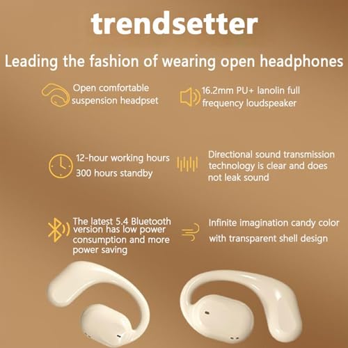 Image of Language Translator Earbuds, Portable Open Earbuds, AI Translator Earbuds, Wireless Translation Earbuds, Live Translation Earbuds, Travel Translation Headphones, Translation Wireless Earbuds, Tra