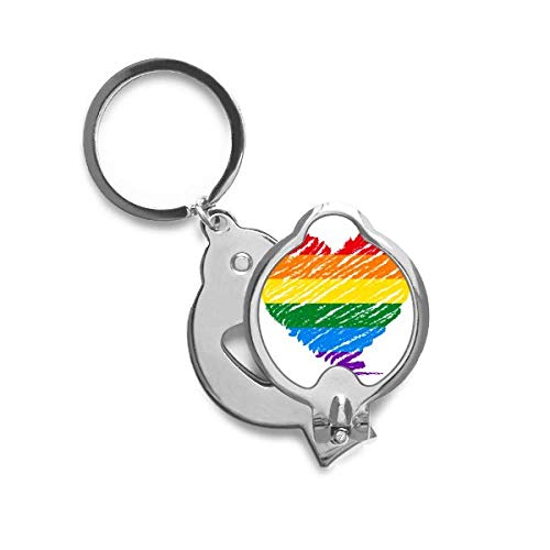 Coupe-ongles arc-en-ciel coeur LGBT le petit cadeau symbolique pour la Pride