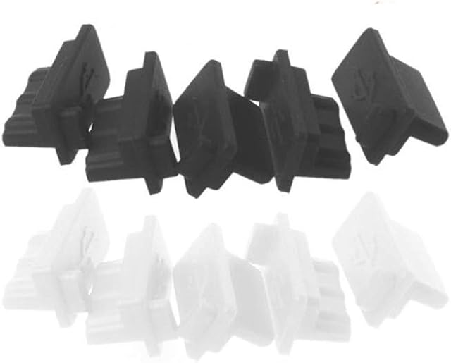 10PCS USB Dust Plug Charger Port Cover Cap Female Jack Interface Universal Silicone Dustproof Protector for Tablet PC Notebook Laptop