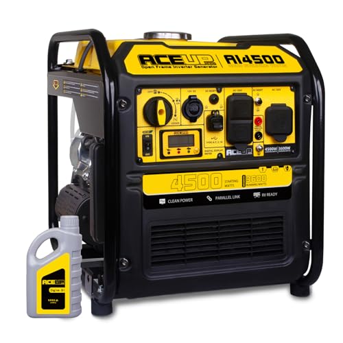 Aceup Energy 4500 Watt Inverter Generator 223CC, Gas Powered Generator
