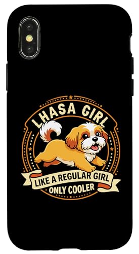 Lhasa Girl Like A Regular Girl Only Cooler - ���T�E�A�v�\�E�h�b�O �X�}�z�P�[�X iPhone X/XS �p