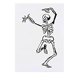 Azeeda 'Dancing Skeleton' Temporary Tattoo - Water Resistant, Skin-Safe, Non-Toxic Transfer (TO00020281)