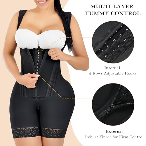 YIANNA Overbust Fajas Colombianas Shapewear for Women Tummy Control Body Shaper Girdles Post Surgery Compression Garment3