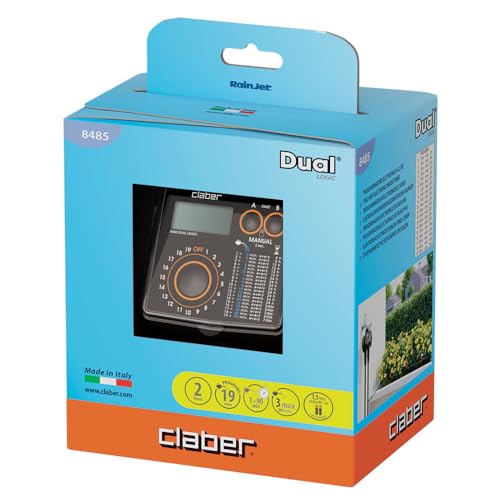 Programmateur arrosage automatique deux voies Claber Dual Logic pour jardin