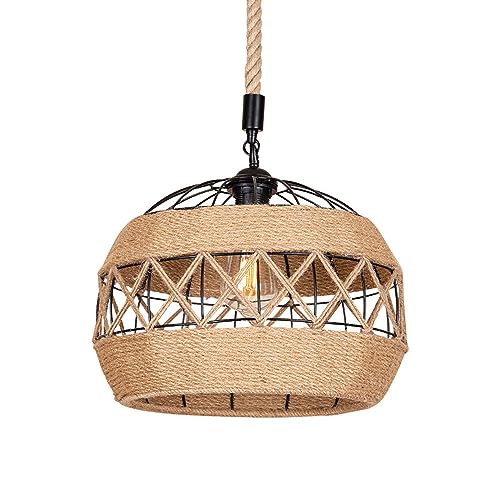 Lampe Suspendue E27 en fer forgé rétro pour déco de bar