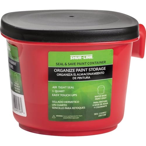 Shur-Line Paint Pail,Plastic,Red 2007298-1 Each