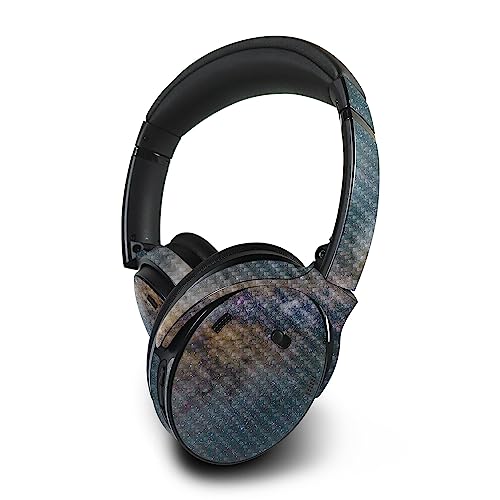 Image of MightySkins Carbon Fiber Skin Compatible with Bose QuietComfort 45 Headphones Galactic Landscape | Protective, Durable Textured Carbon Fiber Finish | Easy to Apply
