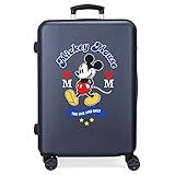 Disney Have a good day Mickey Maleta mediana Azul 48x68x26 cms Rígida ABS Cierre combinación 70L 3,7Kgs 4 Ruedas dobles