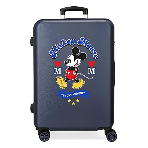 Disney Have a good day Mickey Maleta mediana Azul 48x68x26 cms Rígida ABS Cierre combinación 70L 3,7Kgs 4 Ruedas dobles
