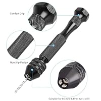 Linkstyle 31 Stück Handbohrer Set, Mini Bohrmaschine Pin Vise mit 30 Precision Micro Handbohr Spiralbohrer 0.5-3mm for Hand Drill DIY Holz Schmuck Anhänger Herstellung – Ansicht 4