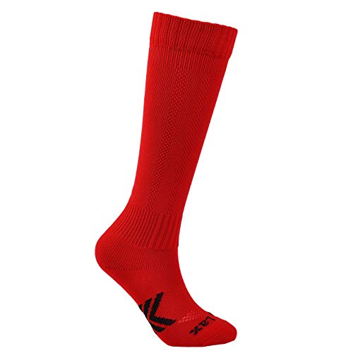 Laulax Coolmax Performance - Calcetines de fútbol para niños (4 a 16 años), Otoño-Invierno, Niños, color rosso, tamaño Small