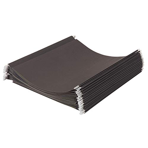 Amazon Basics Hanging File Folders, Letter Size, Black, 25-Pack #TOP1