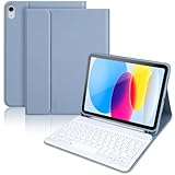 Ya en manzanajugosa.com: Funda Teclado para iPad 11.ª Gen (A16) / 10.ª Generación (11/10.9 Pulgadas) 2025/2022, Soporte para Lápiz y Teclado Recargable, [Español] Magnético Desmontable Bluetooth Teclado (Azul 1)