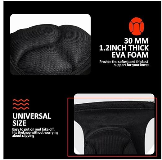 Image of Leosportz Dancing Knee Pads for Men Women - Sponge Protective Thick Anti-Slip Collision Dance Kneeling Kneepads | Ideal for Sports, Workouts, Volleyball, Running (Black, Large)