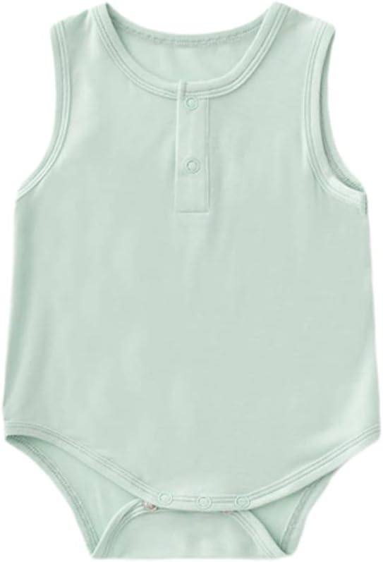 Baby Boys Girls Sleeveless Bodysuits, Rayon from Bamboo Rompers for Spring Summer