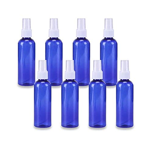 スプレーボトル 50ml 8本 遮光スプレー 霧吹き 青色 プラスチック製香水スプレー 詰め替え容器 遮光瓶 小分けボトル