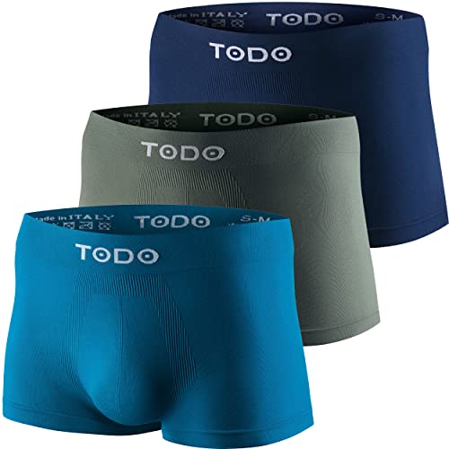 TODO Sport Boxershorts Herren (3er Pack) Elastisch Sportunterwäsche Boxer Männer, Atmungsaktiv, Leicht, ohne Scheuern (Mix, S/M)