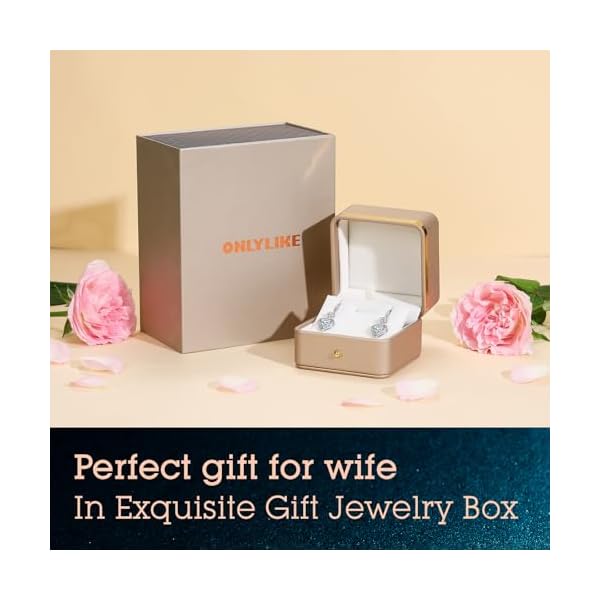 Heart Engraved Moissanite Earrings - 'I LOVE YOU' Gift for Wife or Girlfriend, Anniversary or Birthday Present - Image 7
