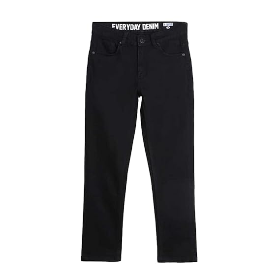 Life by Shoppers Stop Solid Cotton Rich Regular Fit Boys Jeans (S21711BJNS-P)