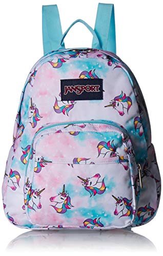 JanSport Half Pint Mini Backpack - Ideal Day Bag for Travel, Unicorn Clouds