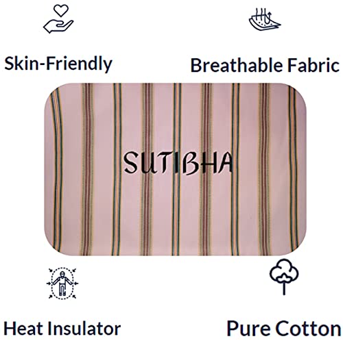 Image of Men's Lattha Traditional Pure Cotton Underwear aka Patta wala Janghiya, Dhari wala / Striped Undergarment, Khadi Latthe Ka Jangia, Nicker,Chaddi; Nade wala kachha with wide Miyani /Asan & Back Pocket & Drawstring /Nada