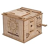 COMPARTIMENTOS SECRETOS: Las cajas secretas de rompecabezas incluyen dos compartimentos secretos, que son ideales para colocar en su interior pequeños regalos sorpresa. Nuestra caja enigma puede usarse como escondite secreto de algunos de tus ahorros y joyas más valiosas en el que podrás mantener tu dinero seguro en todo momento. La caja misteriosa es muy atractiva y desafiante y te animará a resolver tus misteriosos acertijos.