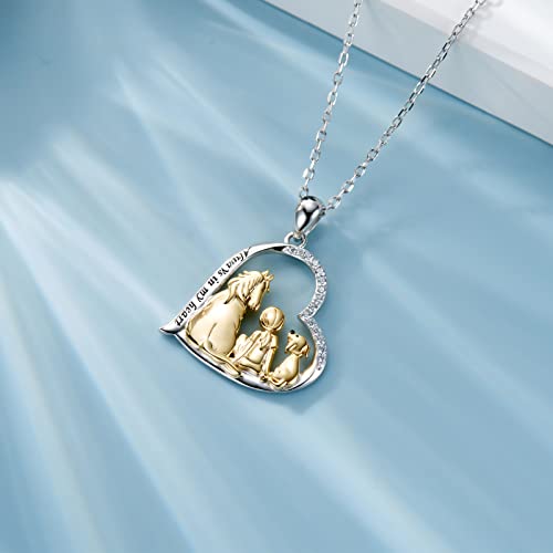 Mic Tai Dog Pendant Horse Necklace For Girls - 925 Sterling Silver Animals Jewelry Birthday Gifts For Daughter Women #TOP5