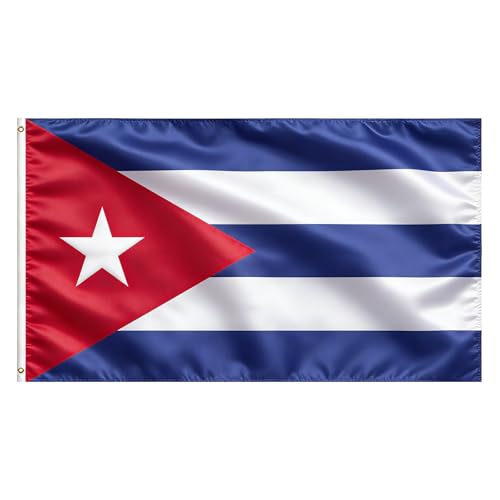 VELIFFCO Cuba Flag Flag of Cuba 3x5 Ft - Polyester Lightweight Flags with 2 Brass Grommets for Cuban Party Decorations Sports Events Decorations