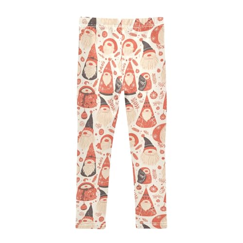 KLL Christmas Texture Gnomes Red Candies Girls Basic Leggings Comfortable High Waisted Yoga Pants Exercise2