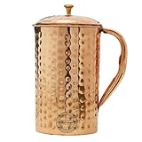 Grande capacité et design élégant – Ce pichet à eau en cuivre fabriqué à la main est parfait pour la maison, le bureau ou la cuisine, avec un look élégant et traditionnel.