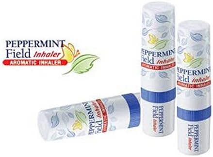 Peppermint Field Aromatic Nasal Inhaler Relief Cold Dizzy & Sinus Congestion Made in Thailand (6 Tubes)