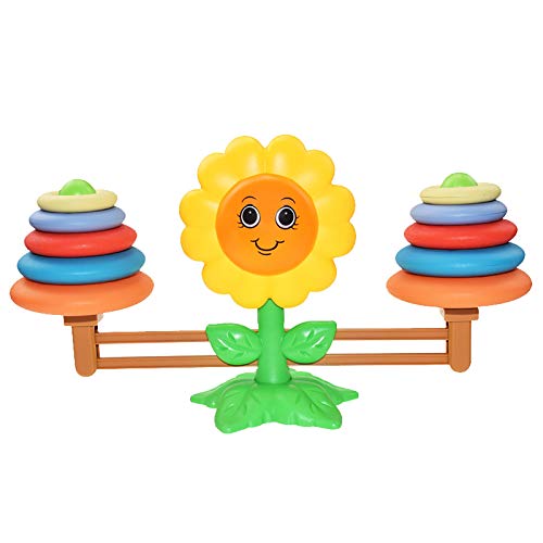 Preisvergleich Produktbild Blssom Mathe Waage Spielzeug,Sonnenblumen Balance Spielzeug Tierwaagen,Zählen und Rechnen,Mathepädagogische Spielwaren Tisch Lernspielzeug Spaß Bildungs Geschenk für Kinder Jahhre Alt