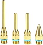 QWORK 4Pcs Pure Copper Glue Gun Nozzle Set - Glue Gun Nozzle Assortment Set, Gluegun Tips Replacement for Hot Melting Glue Guns Bore, 2.0x(34/50/70/100mm)+3.0x50mm